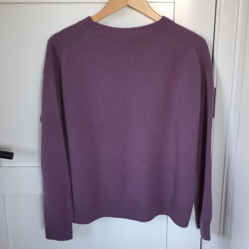 Vince Purple Cashmere Medium Weight Boxy Sweater S - Picture 7 of 10